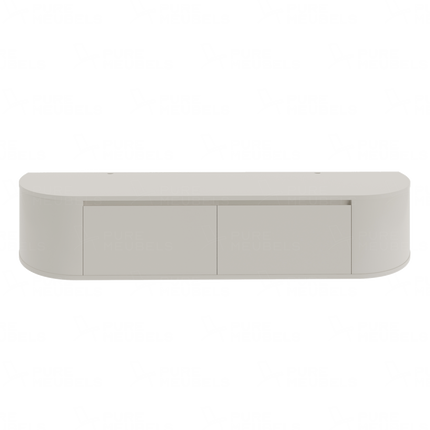 Aura curved TV-Meubel zwevend beige 180 cm
