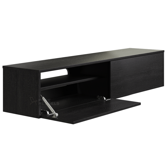 Madera TV-Meubel zwevend zwart 150 cm
