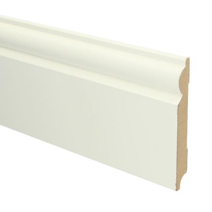 MDF Barok plint 120x15 wit voorgel. RAL 9010