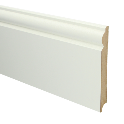 MDF Barok plint 150x18 wit voorgelakt RAL 9010