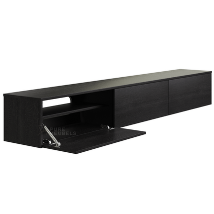 Madera TV-Meubel zwevend zwart 240 cm