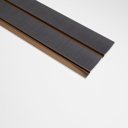 3D Kunststof Wandpanelen Antraciet Lumière Collection 270 x 12 cm