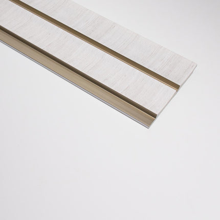 3D Kunststof Wandpanelen Wit Lumière Collection 270 x 12 cm
