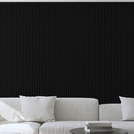 Akupanel - LED afwerkeindlat voor plafond en zijkant- Eiken Zwart 270 cm