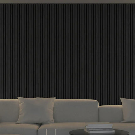 Akupanel - LED afwerkeindlat voor plafond en zijkant- Eiken Zwart 270 cm