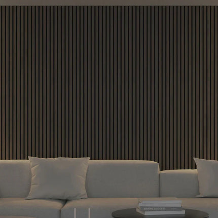 Akupanel - LED afwerkeindlat voor plafond en zijkant - Eiken Dark Walnoot 270 cm