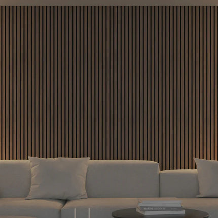 Akupanel - LED afwerkeindlat voor plafond en zijkant - Eiken Walnoot 270 cm