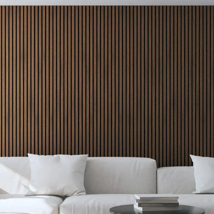 Akupanel - LED afwerkeindlat voor plafond en zijkant - Eiken Walnoot 270 cm