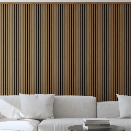 Akoestische panelen  270 x 60 x 2.2 cm - Eiken Mokka