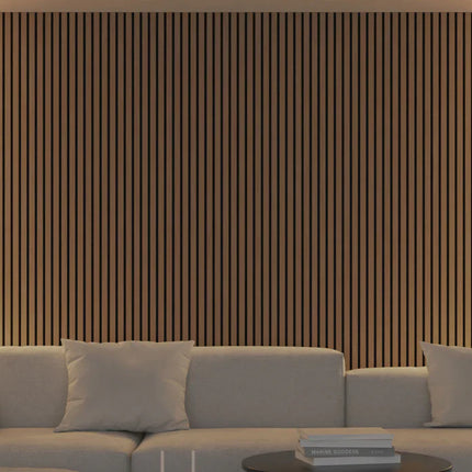 Akupanel - LED afwerkeindlat voor plafond en zijkant - Eiken Mokka 270 cm