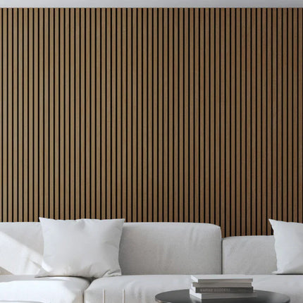 Akupanel - LED afwerkeindlat voor plafond en zijkant - Eiken Mokka 270 cm