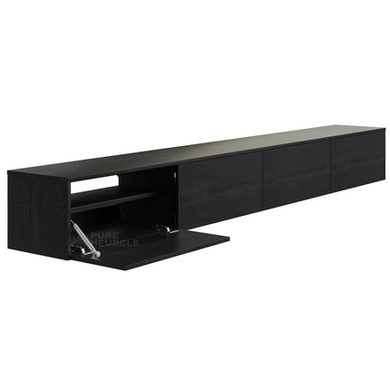 Madera TV-Meubel zwevend zwart 280 cm