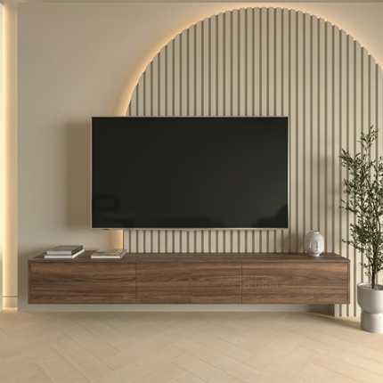 Madera TV-Meubel zwevend walnut 240 cm