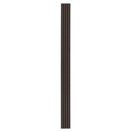 Composiet Gevelbekleding Dark Walnoot Lattenwand Wandpanelen 290 x 22 cm | Set van 4 stuks