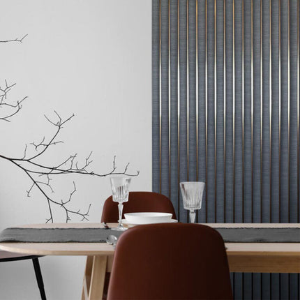 3D Kunststof Wandpanelen Antraciet Lumière Collection 270 x 12 cm