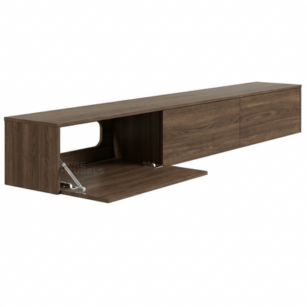 Madera TV-Meubel zwevend walnut 240 cm