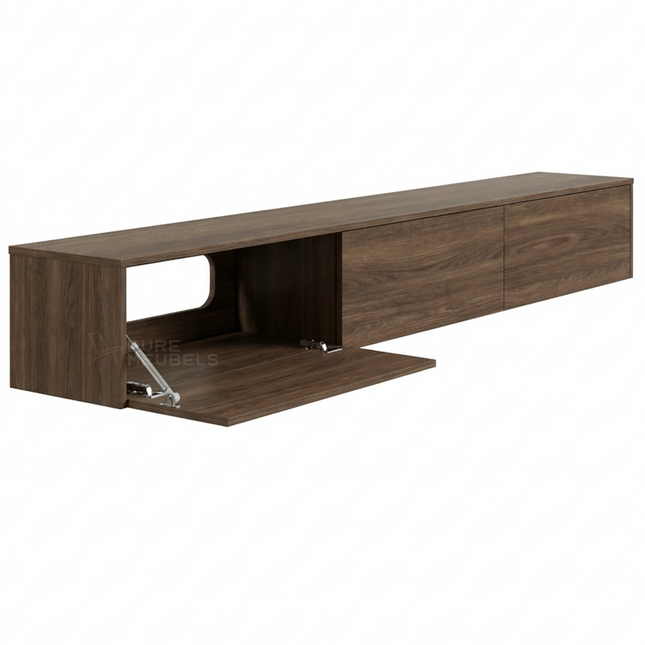 Madera TV-Meubel zwevend walnut 240 cm