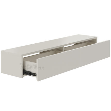 Gangkast zwevend beige 100x20x15 cm