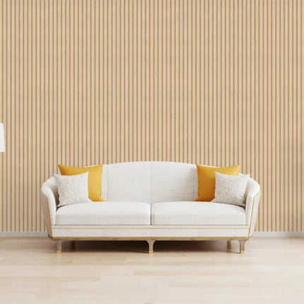 Rosenwood Akupanel Beton on Beige 270 x 60 cm Lattenwand Akoestische Wandpanelen