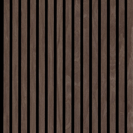 Akoestische panelen 280 x 60 x 2.4 cm - Eiken Dark Walnoot