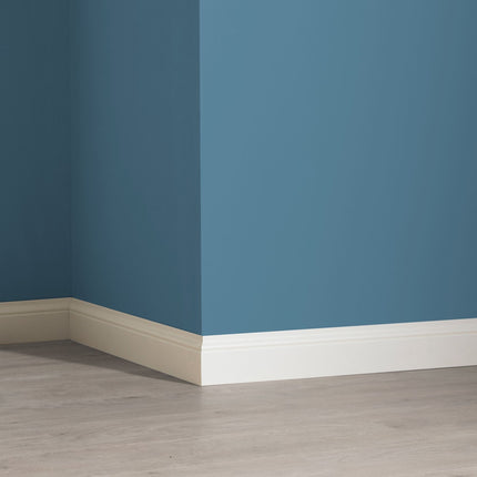 MDF Barok plint 150x18 wit voorgelakt RAL 9010