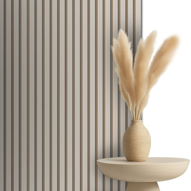 Akoestische panelen 260 x 60 x 1.4 cm - Beige on Beige