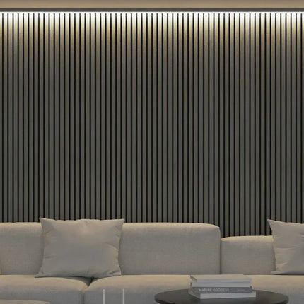 Akoestische panelen 260 x 60 x 1.4 cm - Eiken Grijs