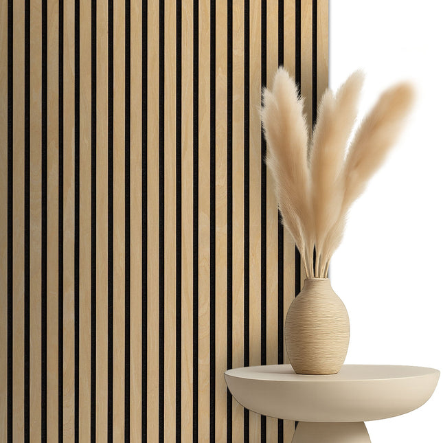 Akoestische panelen  280 x 60 x 2.4 cm - Eiken Naturel