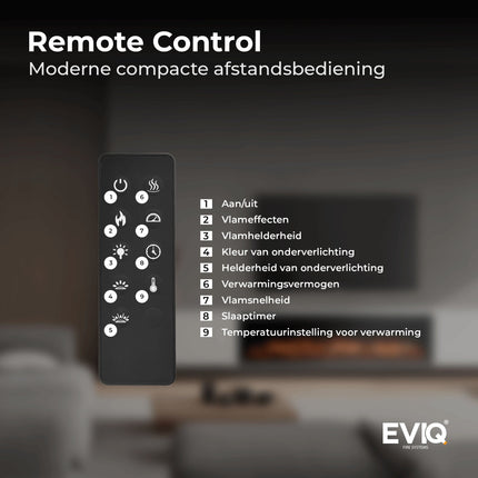 EVIQ Elektrische sfeerhaard Diamond 60″ inch – 152 cm