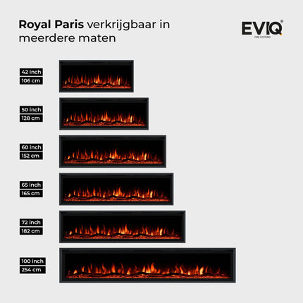 EVIQ Elektrische sfeerhaard Royal Paris 100″ inch – 254 cm