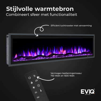EVIQ Elektrische sfeerhaard Royal Paris 65″ inch – 165 cm