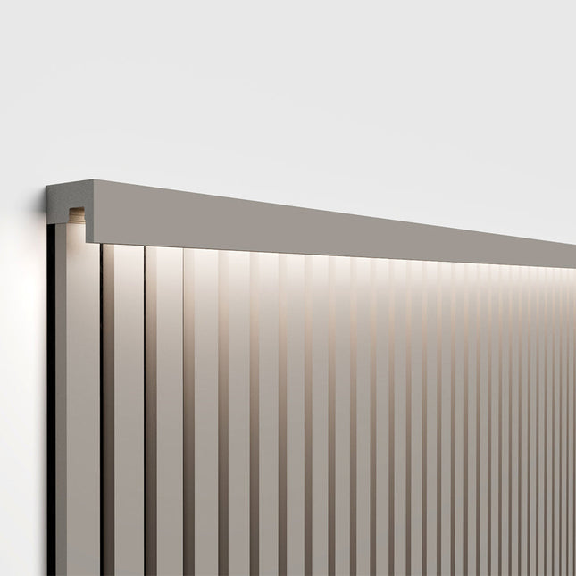 Akupanel - LED afwerkeindlat voor plafond en zijkant - Beige on Beige 270 cm