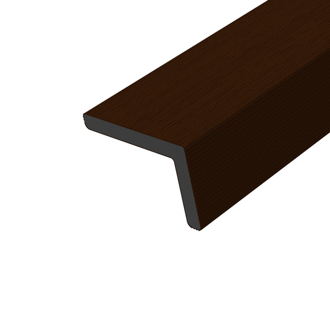 Afwerkstrip Buitenpaneel Dark Walnoot 290 cm Gevel Tuin 3D