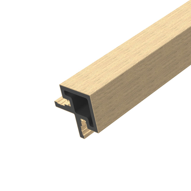 Afwerkprofiel Hoekprofiel Buitenpaneel Naturel 290 cm Gevel Tuin 3D