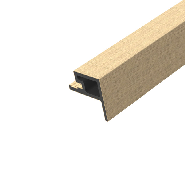 Hoekprofiel Buitenhoek Buitenpaneel Naturel 290 cm Gevel Tuin 3D