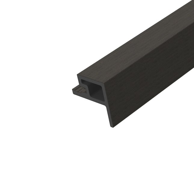 Hoekprofiel Buitenhoek Buitenpaneel Zwart 290 cm Gevel Tuin 3D