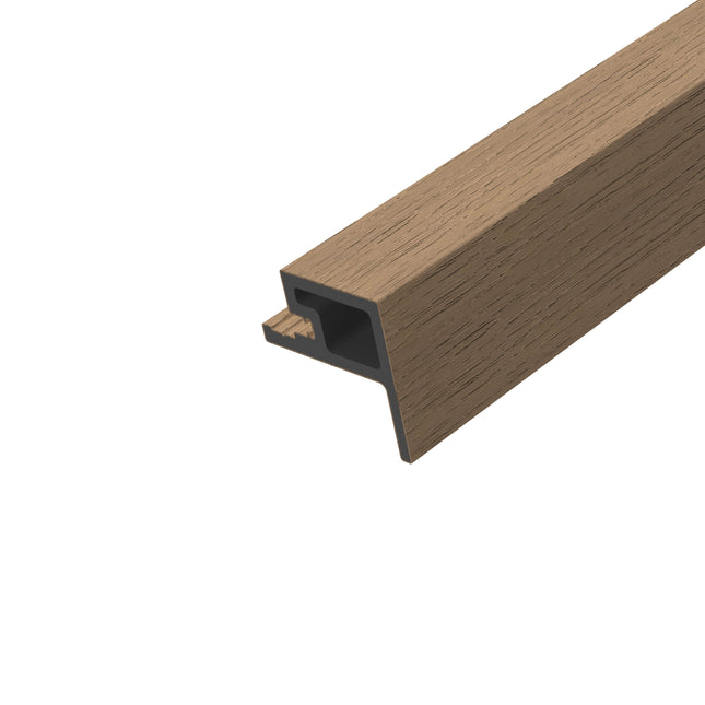 Hoekprofiel Buitenhoek Buitenpaneel Mokka 290 cm Gevel Tuin 3D