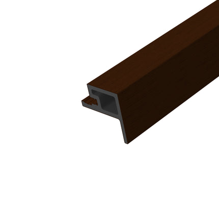 Hoekprofiel Buitenhoek Buitenpaneel Dark Walnoot 290 cm Gevel Tuin 3D