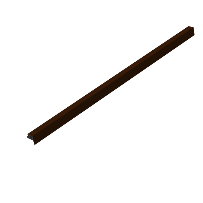 Hoekprofiel Buitenhoek Buitenpaneel Dark Walnoot 290 cm Gevel Tuin 3D