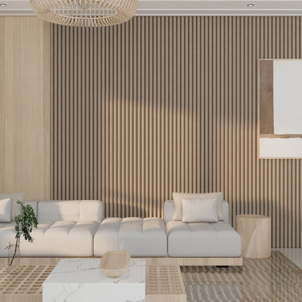 Akoestische Suede Space Panelen 280x60 cm - Beige