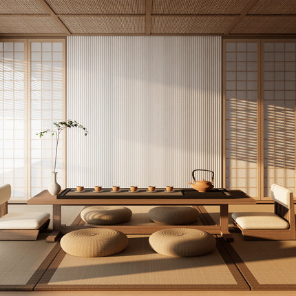 Akoestische Suede Solid Panelen 280x60 cm - Snow Beige