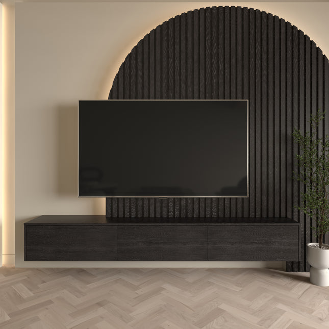 Elegance Collection TV meubel Madera Zwevend Zwart eiken