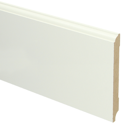 MDF Eigentijdse plint 120x12 wit voorgel. RAL 9010