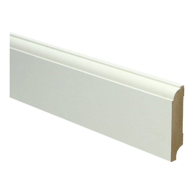 MDF Eigentijdse plint 70x15 wit voorgel. RAL 9010