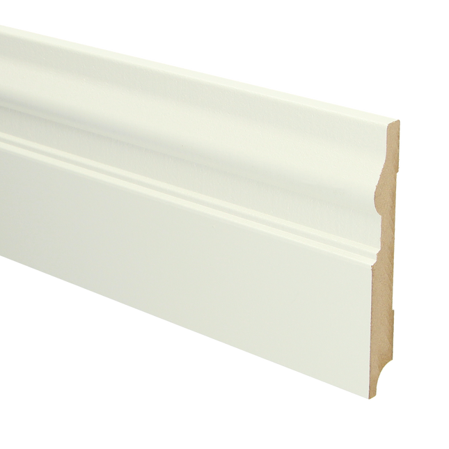 MDF Renaissance plint 190x18 wit voorgel. RAL 9010