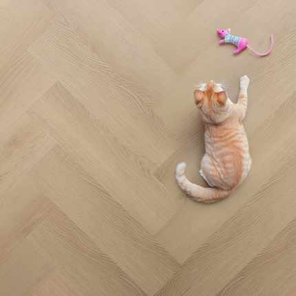 Mira Klik PVC Silva Visgraat - Naturel Beige Oak