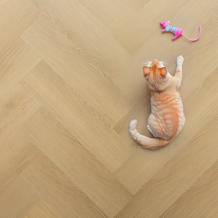 Mira Klik PVC Silva Visgraat - Smokey Beige Oak