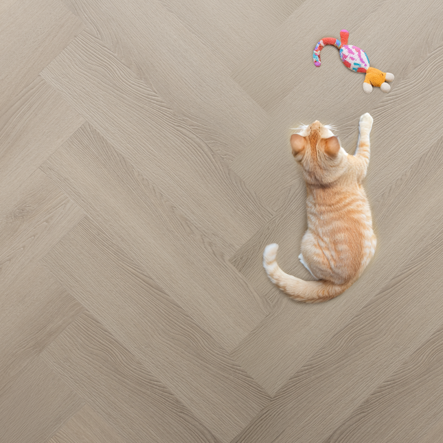 Mira Klik PVC Silva Visgraat - Brown Grey Oak