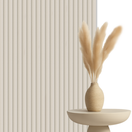 Akoestische Suede Solid Panelen 280 x 60 x 2.4 cm - Beige