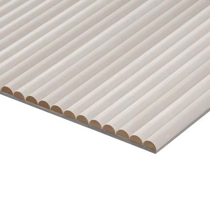 Akoestische Suede Solid Panelen 280x60 cm - Snow Beige